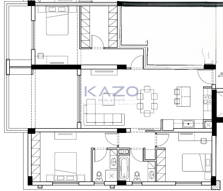 Brand new 3-bed top-floor apartment in Agia Fyla, Limassol photo 17