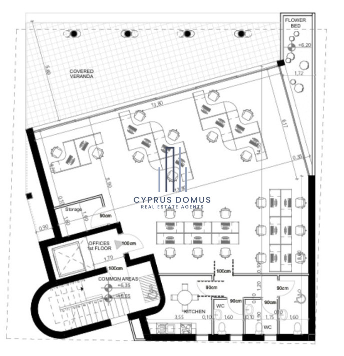 Office 170 m² for rent in Kato Polemidia, Limassol, Cyprus