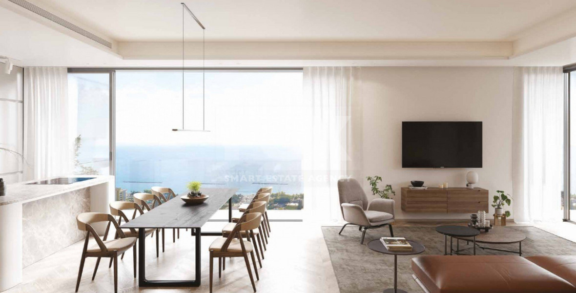 Modern Three Bedroom whole floor Apartment with en-suite staff room for sale in Prestigious Amathounta Area