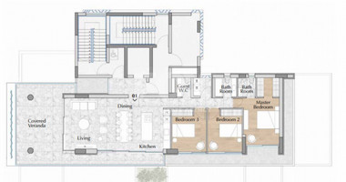 Modern Three Bedroom whole floor Apartment with en-suite staff room for sale in Prestigious Amathounta Area