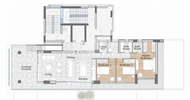 Modern Three Bedroom Penthouse with en-suite staff room and private roof garden for sale in Amathounta