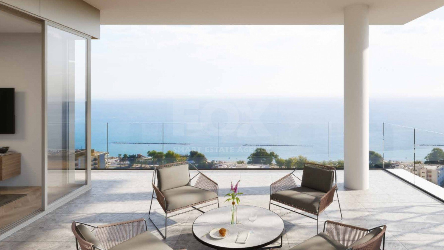 Luxury Sea-View Penthouse with Roof Garden and En-Suite Staff Room for Sale in Amathounta, Limassol