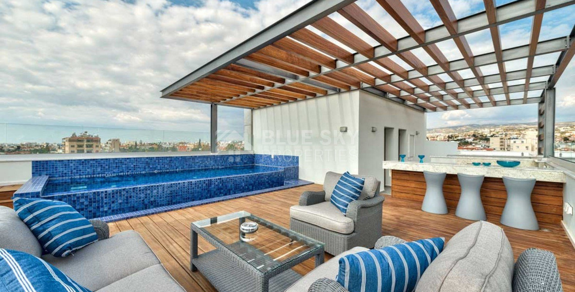 Amazing 5 Bed Penthouse with private swimming pool and private elevator access For Sale In Potamos Germasogeias