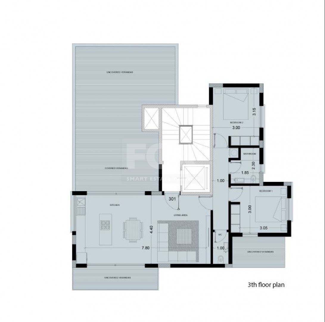 Stunning 2-Bedroom Penthouse with Private Pool & Sea Views in Agia Fyla, Limassol