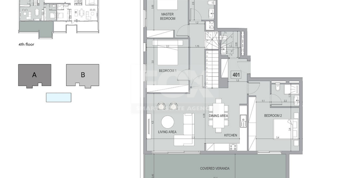 Top floor 3 Bed Apartment For Sale In Potamos Germasogeia Limassol Cyprus