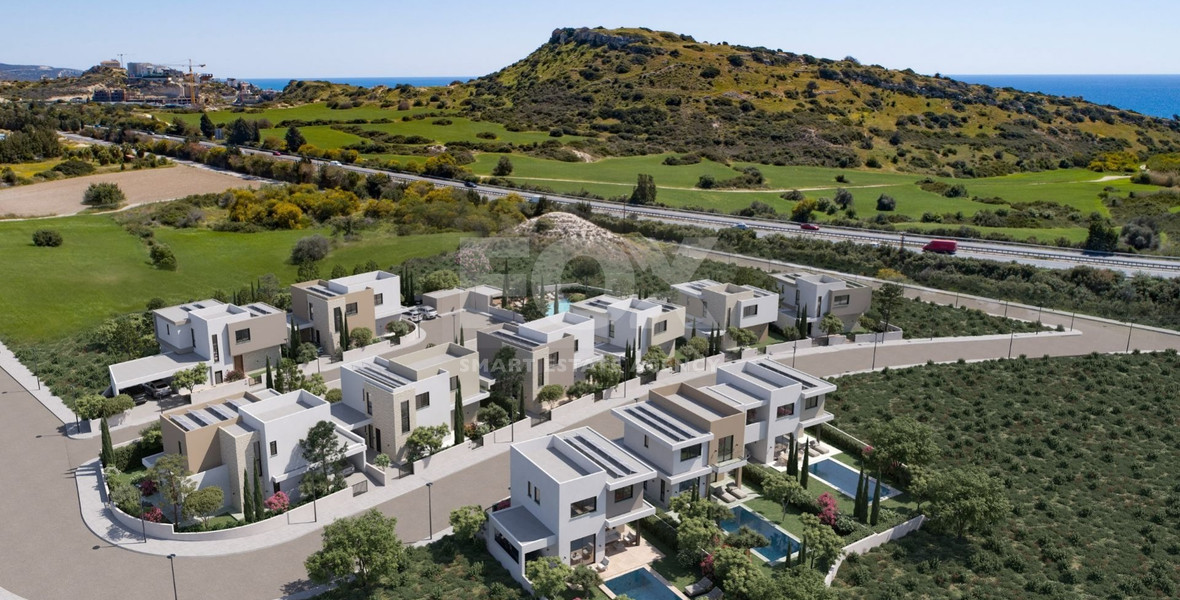 Brand-New 4-Bedroom Semi-Detached Home with Communal Pool & Sauna in Agios Tychonas, Limassol