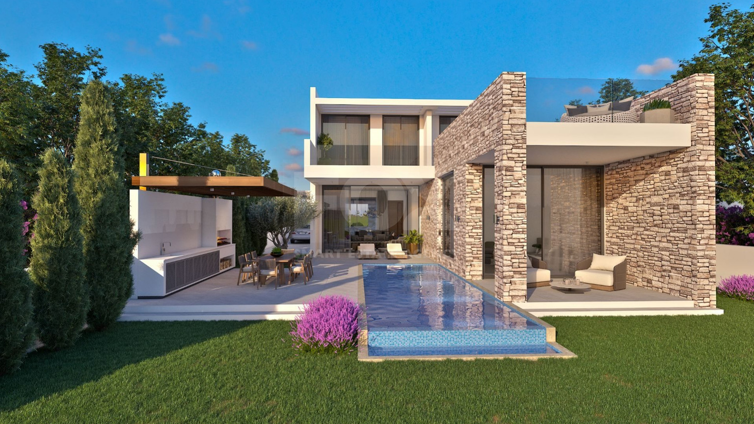 Luxury four Bedroom Seafront Villa with Private Pool Near Venus Beach | Coastal Paphos