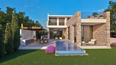 Luxury four Bedroom Seafront Villa with Private Pool Near Venus Beach | Coastal Paphos