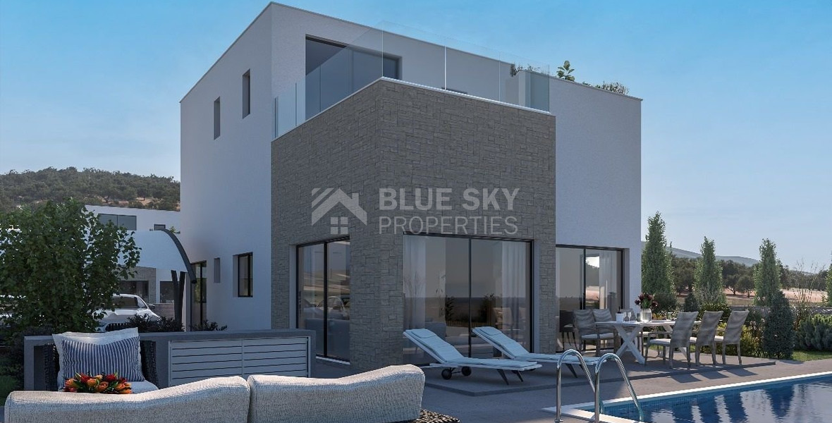 Seafront 4- bedroom villa ,just 100m from the beach, in Pomos Village