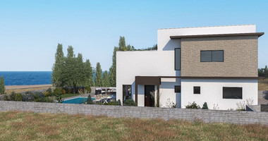 Seafront 4- bedroom villa ,just 100m from the beach, in Pomos Village