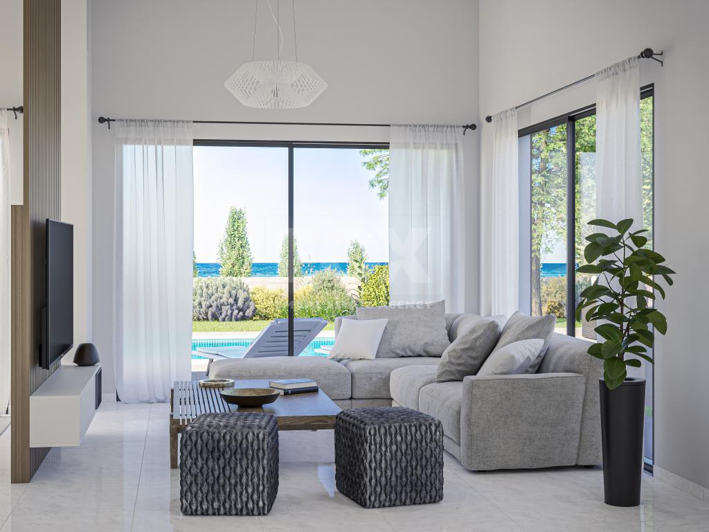 Seafront four bedroom luxury villa ,just 100m from the beach, in Pomos Village