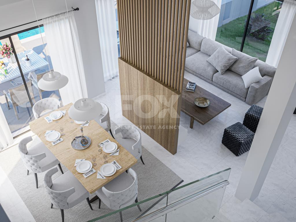Seafront four bedroom luxury villa ,just 100m from the beach, in Pomos Village