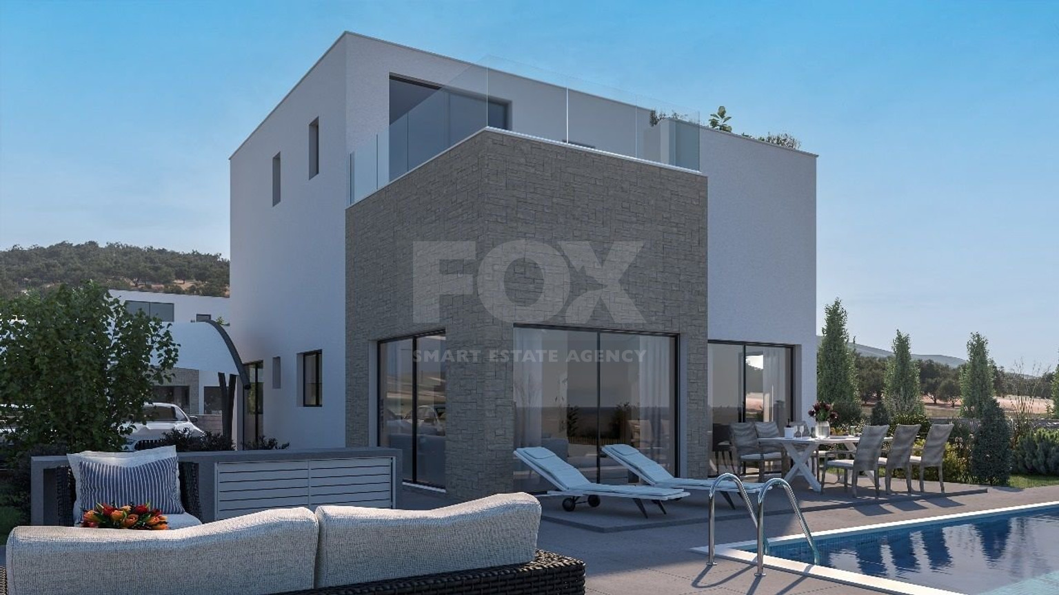 Seafront 4- bedroom villa ,just 100m from the beach, in Pomos Village