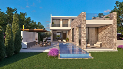 Astonishing four bedroom Seafront Villa, in Tomb of the Kings area, Paphos