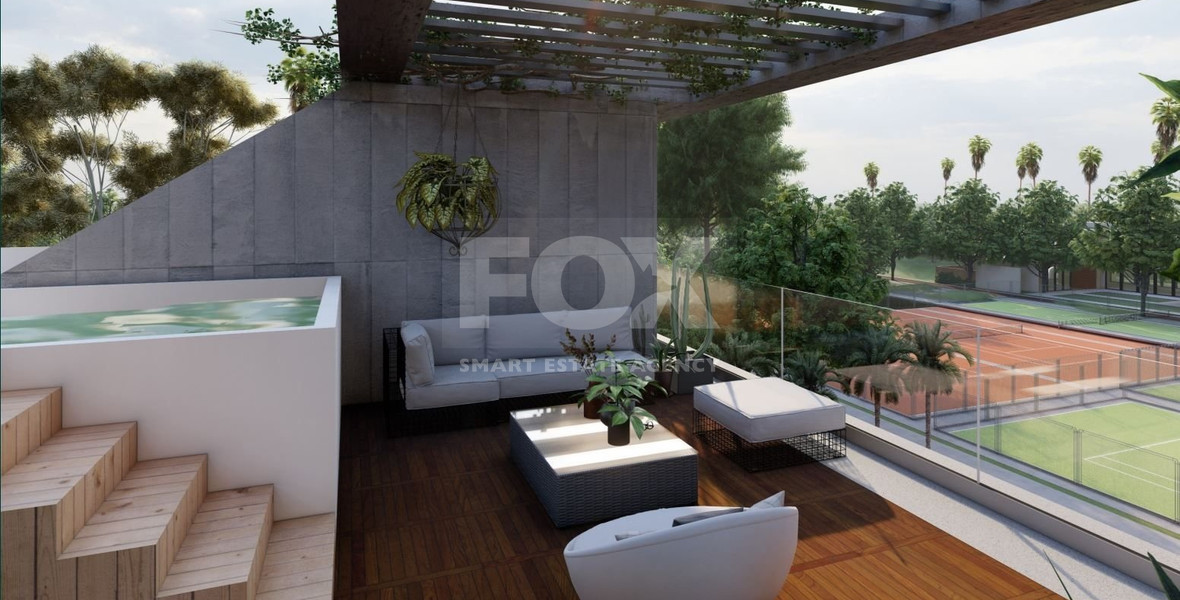 Brand New-Modern Design, Top Floor With Roof Garden Three Bedroom Apartment in Limassol Centre