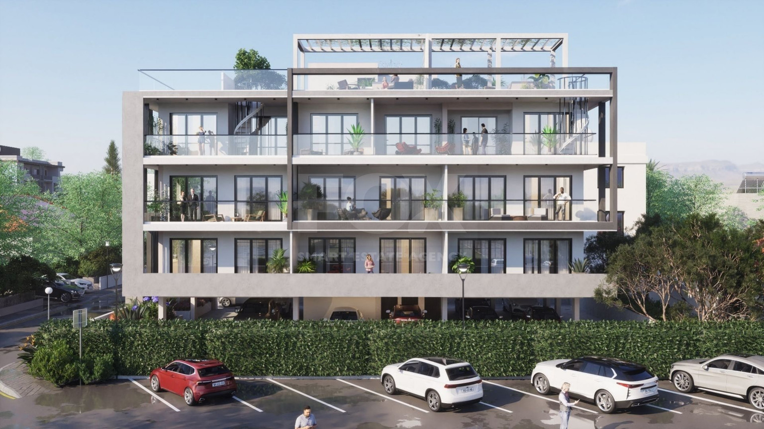 Brand New-Modern Design, Top Floor With Roof Garden Three Bedroom Apartment in Limassol Centre