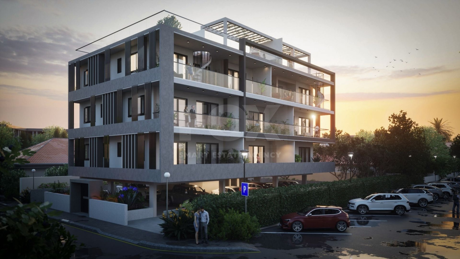 Brand New-Modern Design, Top Floor With Roof Garden Three Bedroom Apartment in Limassol Centre