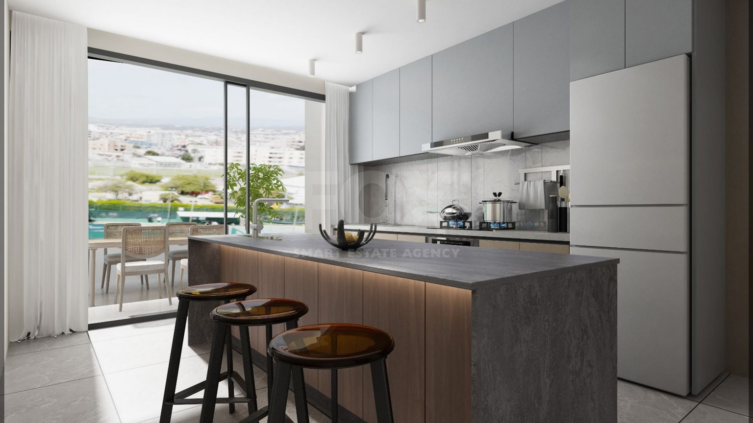 Brand New-Modern Design, Top Floor With Roof Garden Three Bedroom Apartment in Limassol Centre