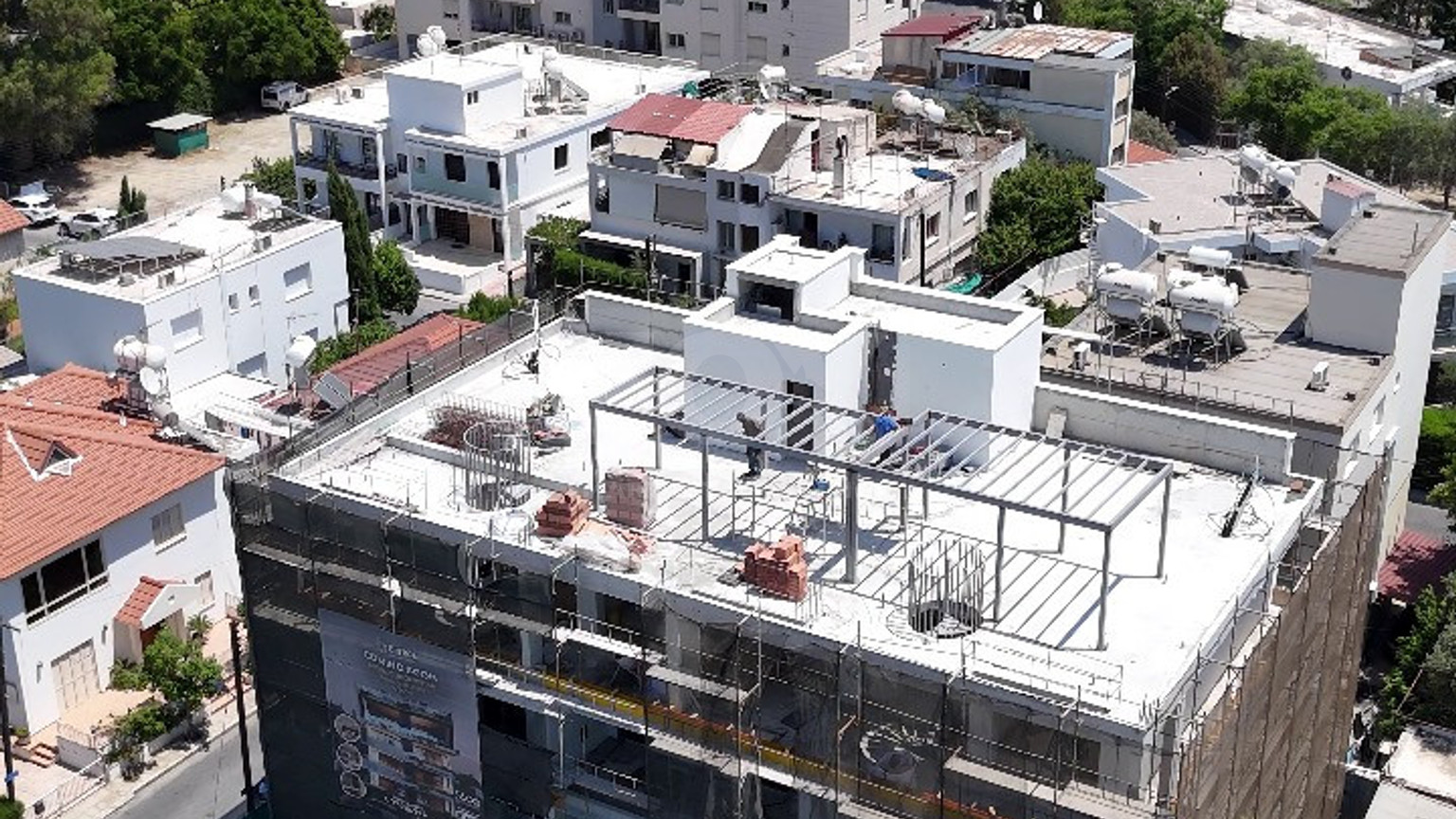 Brand New-Modern Design, Top Floor With Roof Garden Three Bedroom Apartment in Limassol Centre
