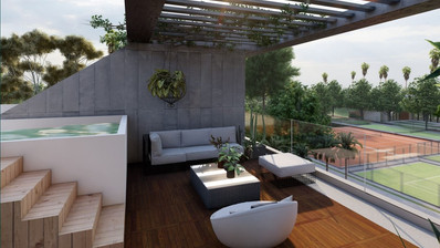 Brand New-Modern Design, Top Floor With Roof Garden Three Bedroom Apartment in Limassol Centre