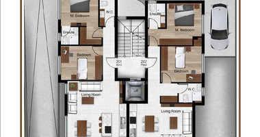 Spacious-Modern Design Ground Floor Two Bedroom Apartment