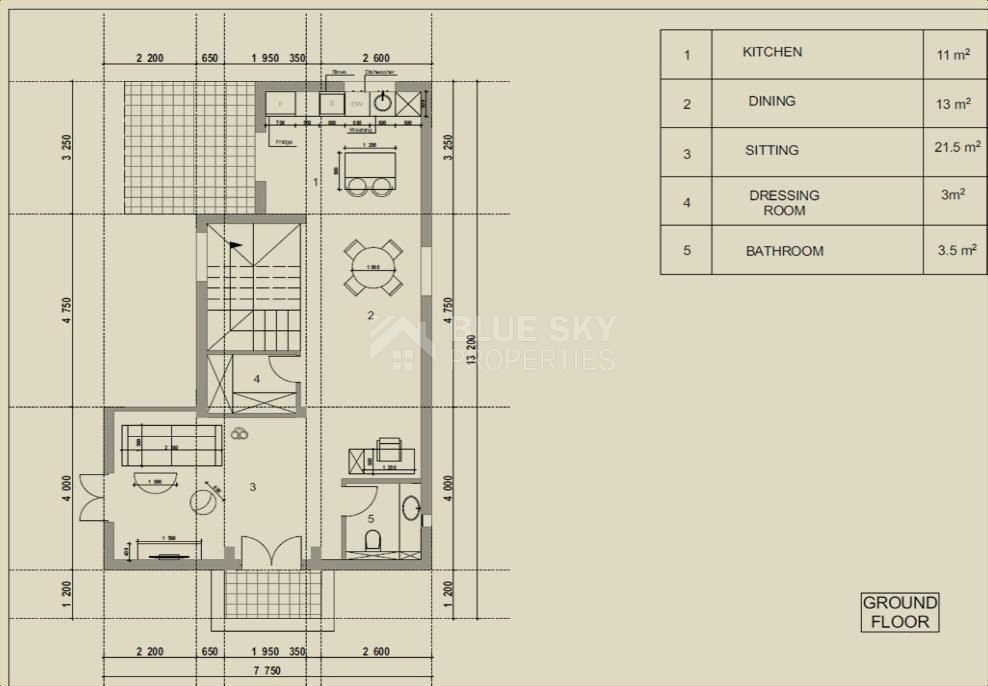 Three Bedroom Detached House with Swimming Pool in Moni for sale