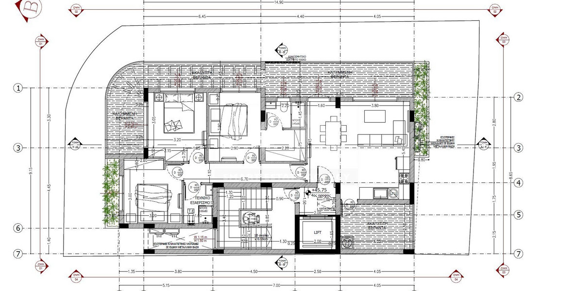 Modern Design-Top Floor Three Bedroom Penthouse