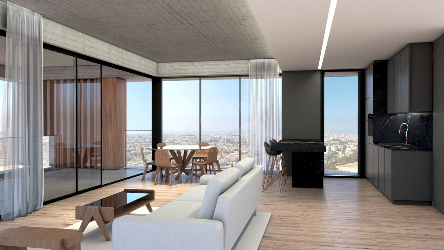 Spacious-Modern Design Two Bedroom top floor Apartment