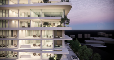 Three bedroom deluxe apartment on the fifth floor of a luxury complex in Kato Paphos for sale