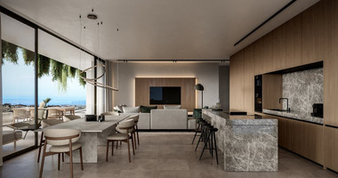 Three bedroom deluxe apartment on the fifth floor of a luxury complex in Kato Paphos for sale