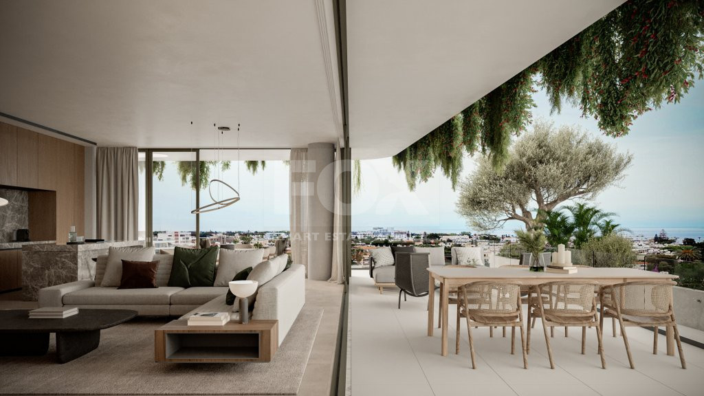 Three bedroom deluxe apartment on the fifth floor of a luxury complex in Kato Paphos for sale