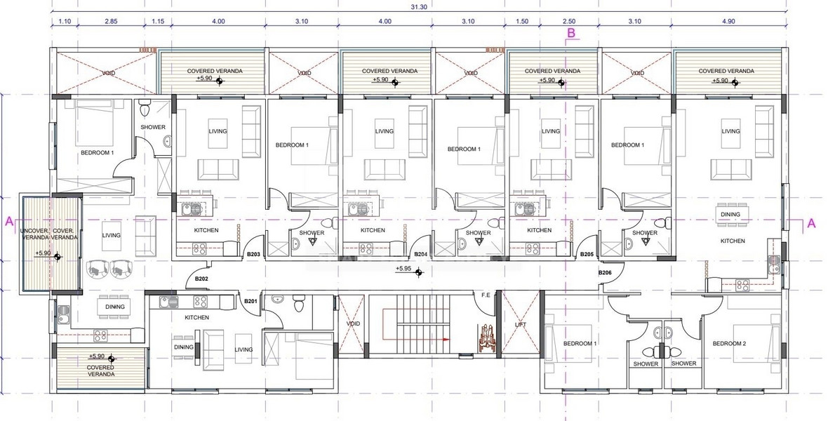 Two bedroom apartment on second floor,  in Kissonerga
