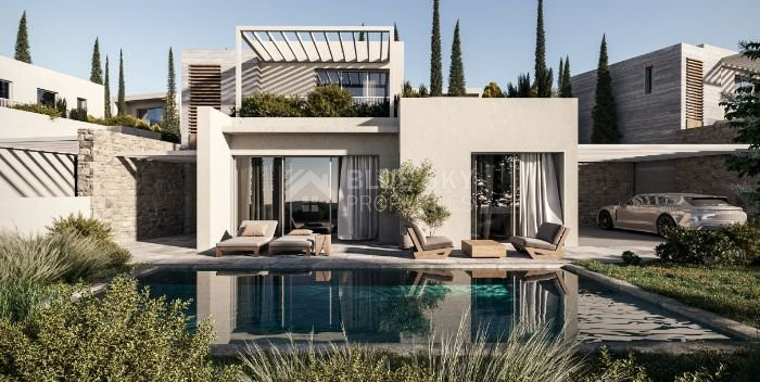 Three bedroom sea view, luxury , villa in Peyia village.