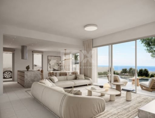 Three bedroom sea view, luxury , villa in Peyia village.