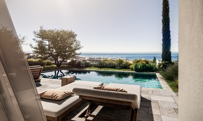 Three bedroom sea view, luxury , villa in Peyia village.