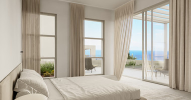Two bedroom luxury villa with sea view in Peyia village for sale