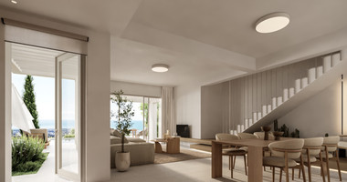 Two bedroom luxury villa with sea view in Peyia village for sale