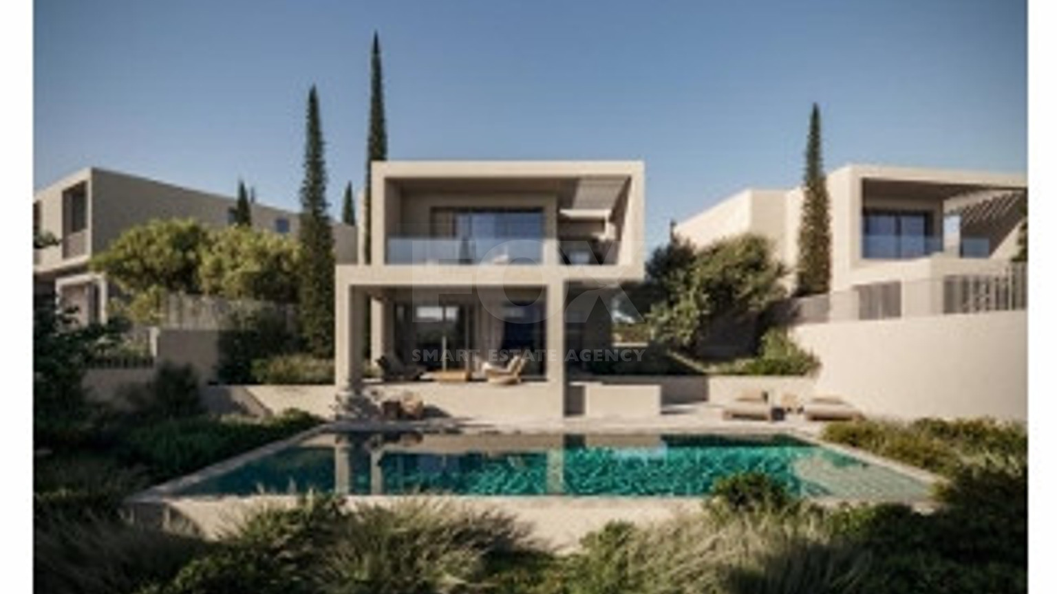 Two bedroom luxury villa with sea view in Peyia village for sale