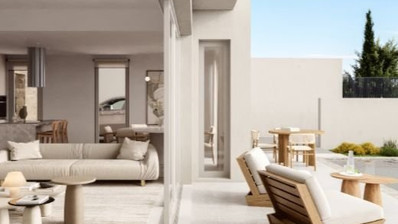 Two bedroom luxury villa with sea view in Peyia village for sale