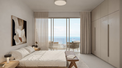 Two bedroom luxury villa with sea view in Peyia village for sale