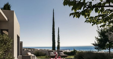 Three bedroom villa with sea view in Peyia village .