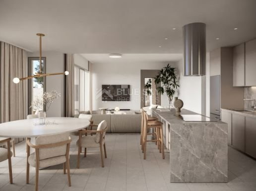 Three bedroom villa with sea view in Peyia village .