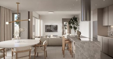 Three bedroom villa with sea view in Peyia village .