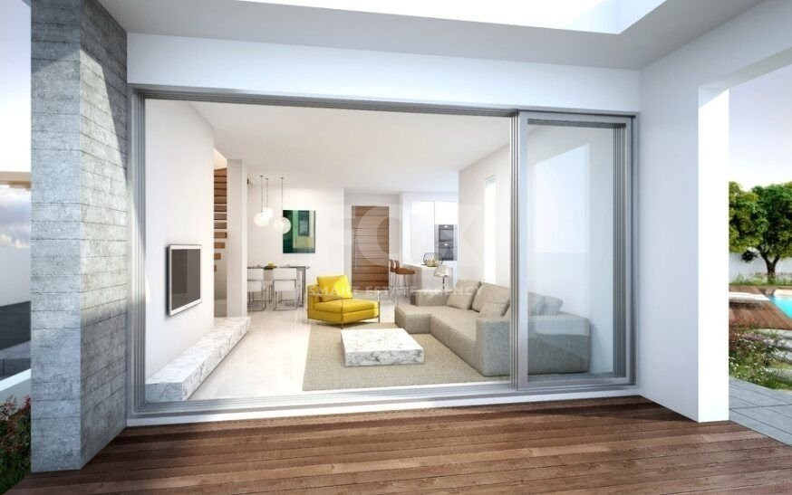 For sale , two bedroom villa with sea view in a privileged area in Pegeia