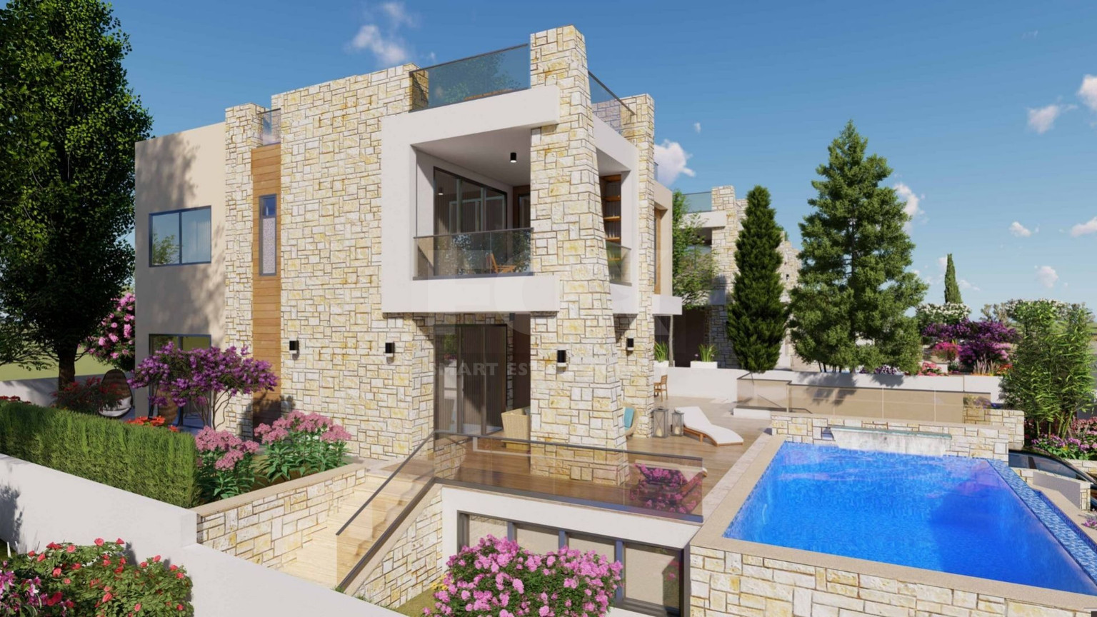 Five bedroom luxury villa with an extra bedroom at basement by the sea in Chloraka