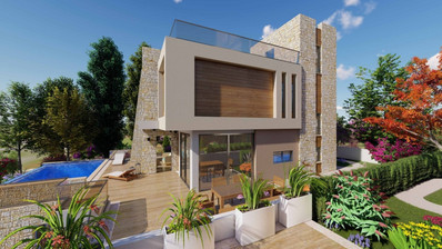 Five bedroom luxury villa with an extra bedroom at the basement near the sea in Chloraka