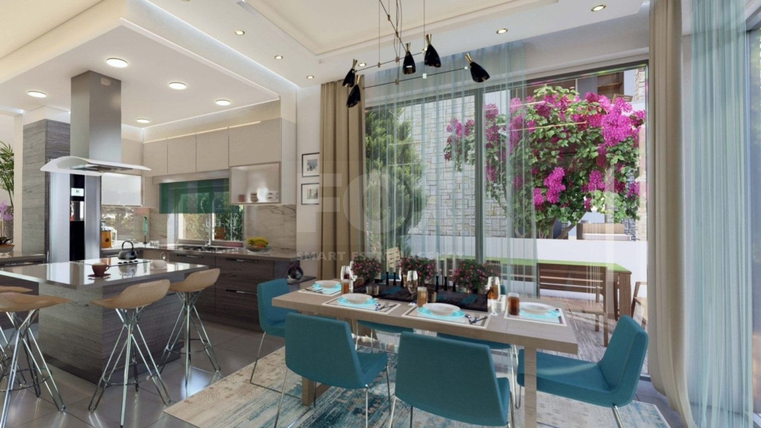 Four bedroom luxury villa with an extra bedroom at basement by the sea,  in Chloraka