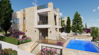 Four bedroom luxury villa with an extra bedroom at basement by the sea,  in Chloraka