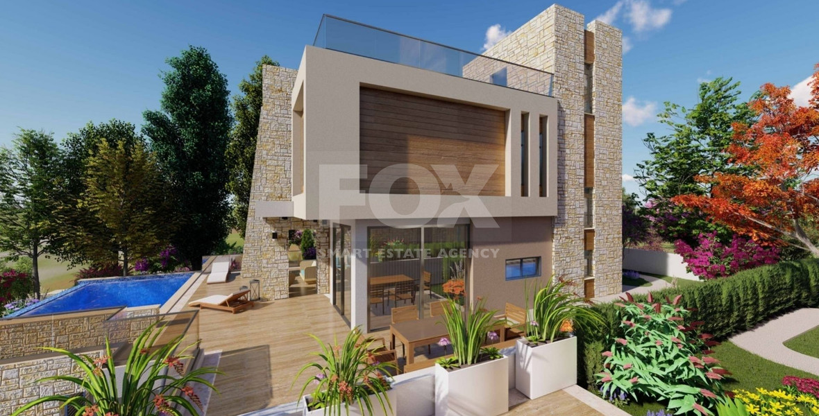 Four bedroom luxury villa with an extra bedroom at basement by the sea in Chloraka