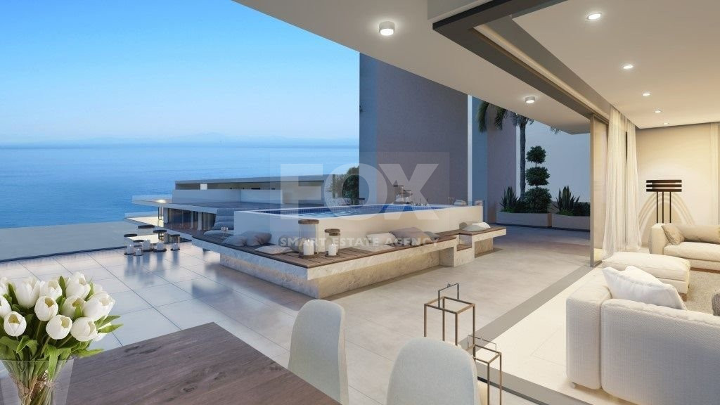 Three bedroom luxury apartment on the first floor in a seaside area in Kato Paphos, for sale